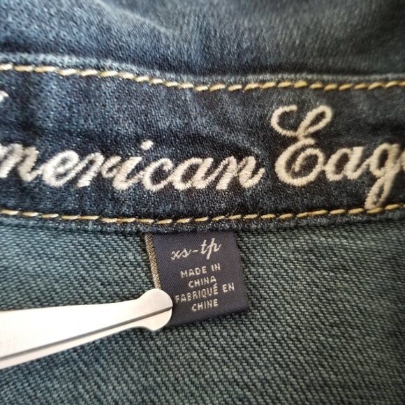 American Eagle Denim Jacket Stretch Size XS - Picture 6 of 6